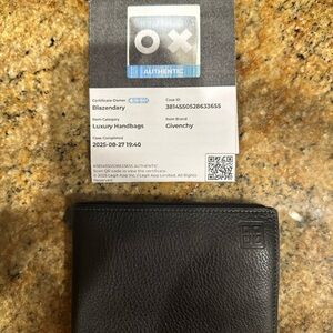 Givenchy Black Leather Card Holder
